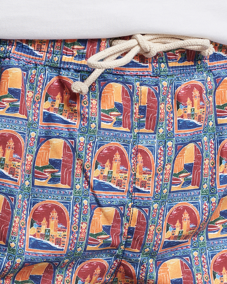 Homme | Maillots De Bain | Ripa Ripa | Printed Swimshorts Orange/Light Blue