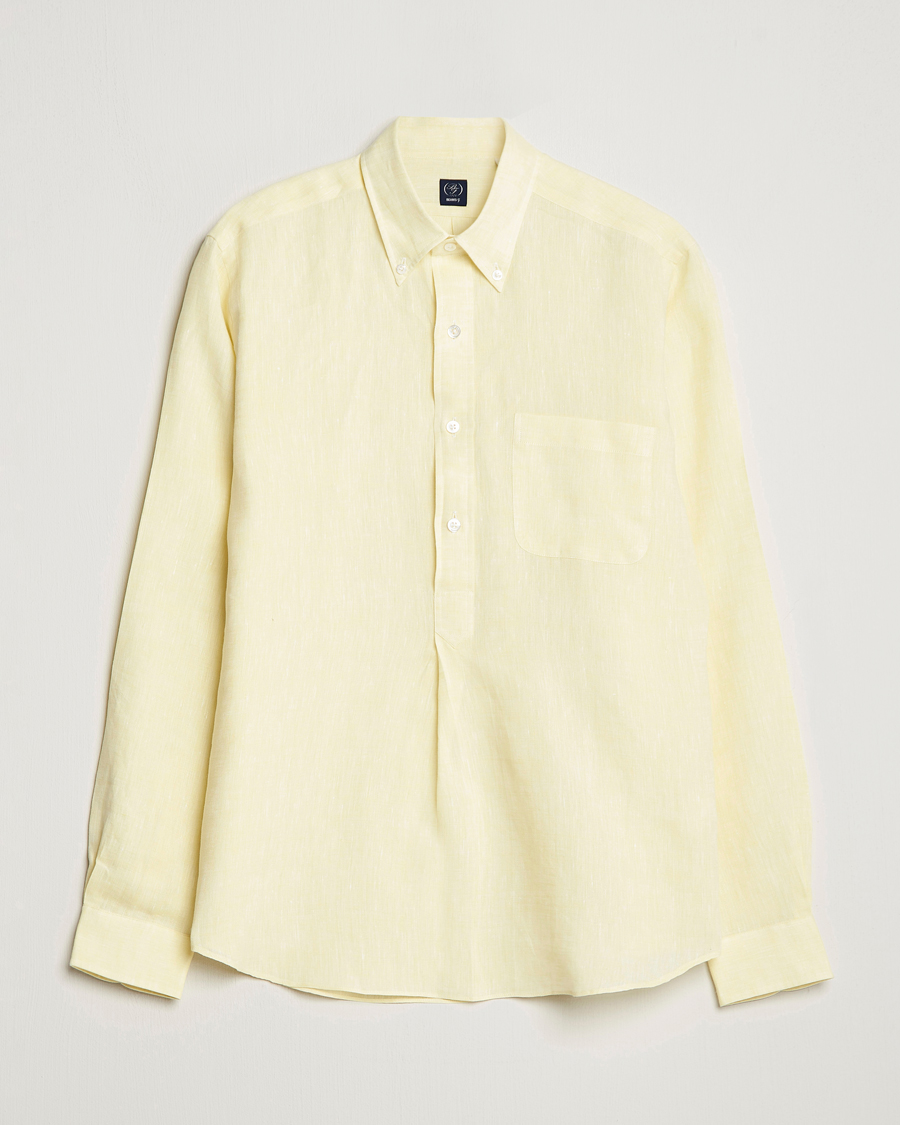 Homme | Chemises | Beams F | Button Down Pullover Shirt Yellow