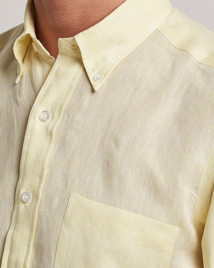 Homme | Chemises | Beams F | Button Down Pullover Shirt Yellow