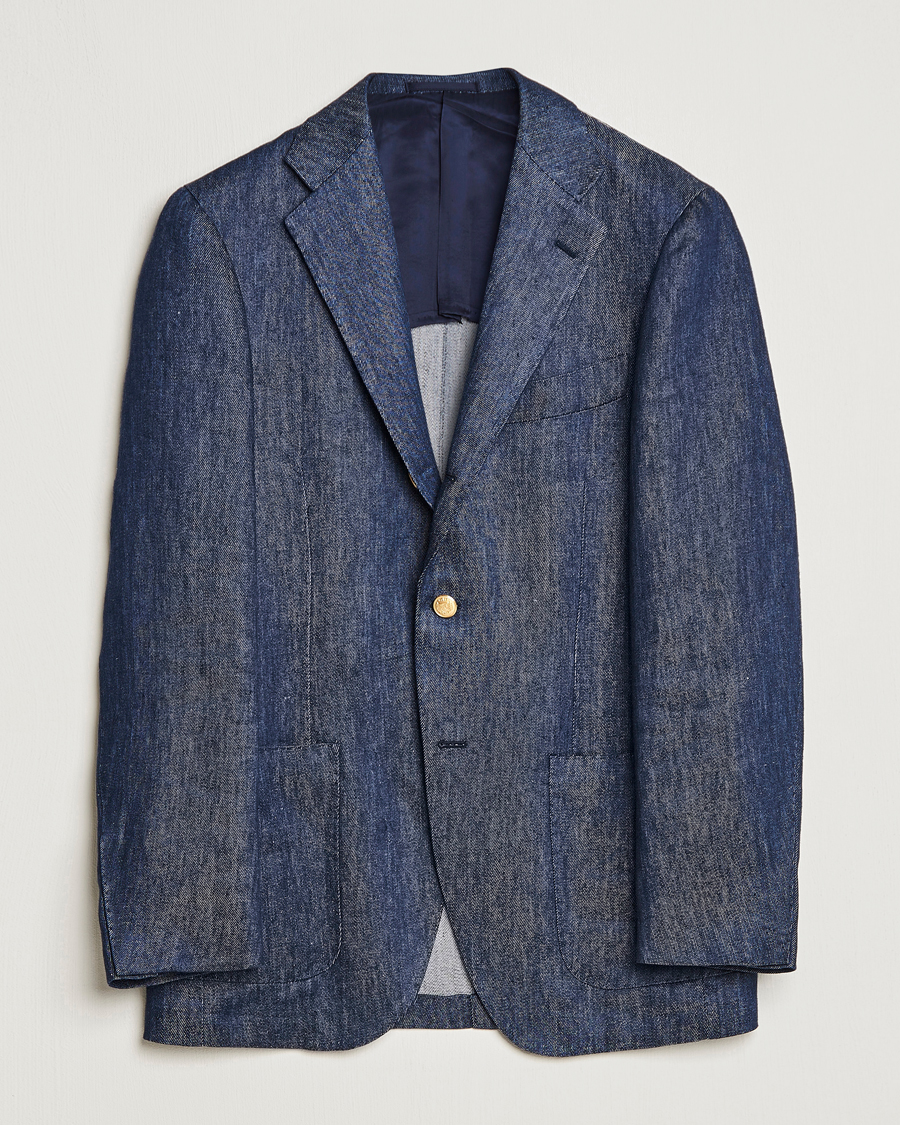 Homme | Blazers | Beams F | Patch Pocket Linen Blazer Indigo