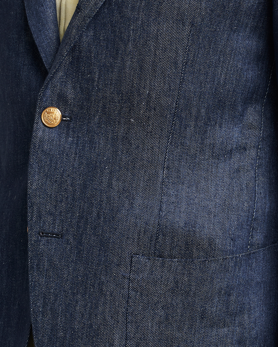 Homme | Blazers | Beams F | Patch Pocket Linen Blazer Indigo