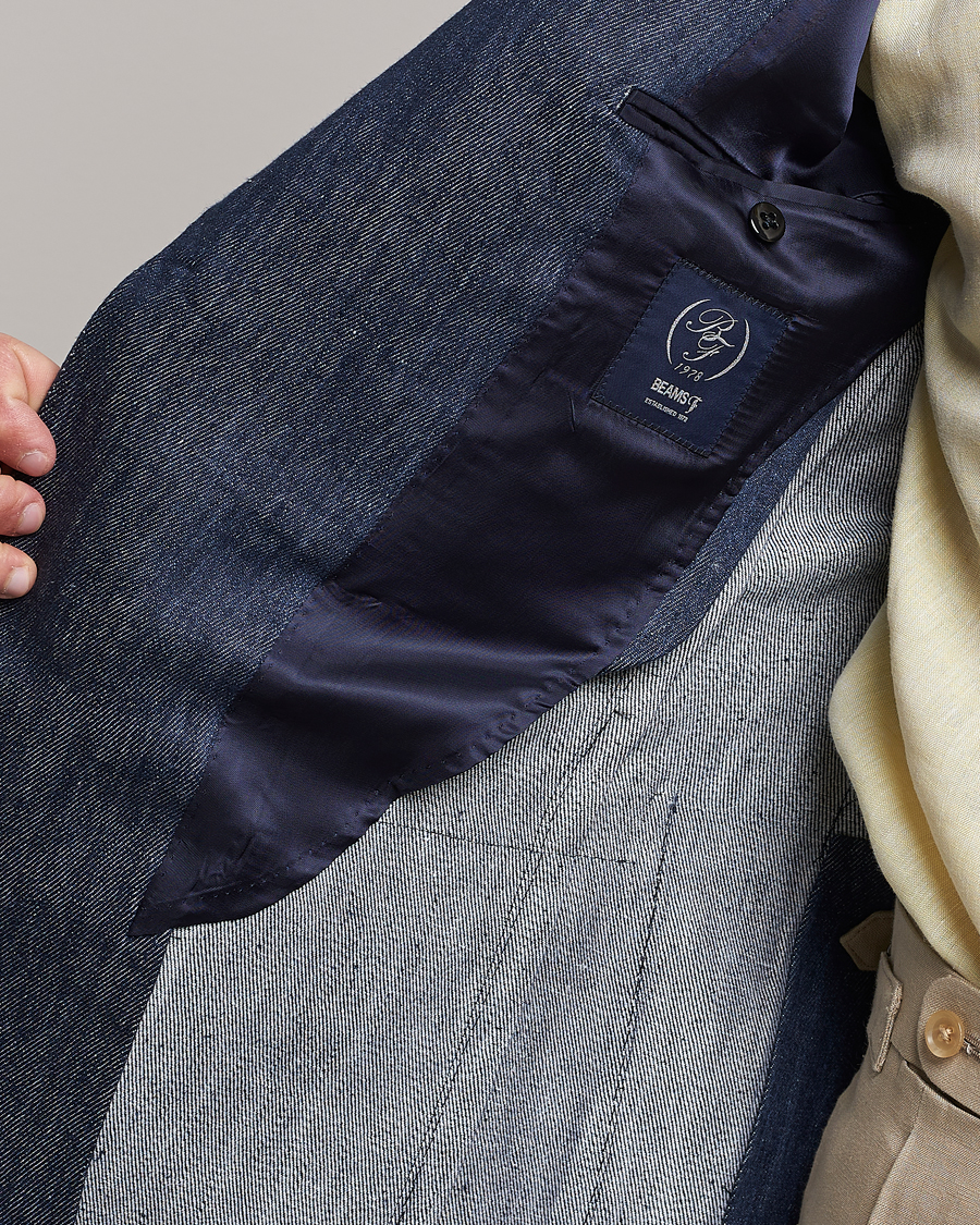 Homme | Blazers | Beams F | Patch Pocket Linen Blazer Indigo