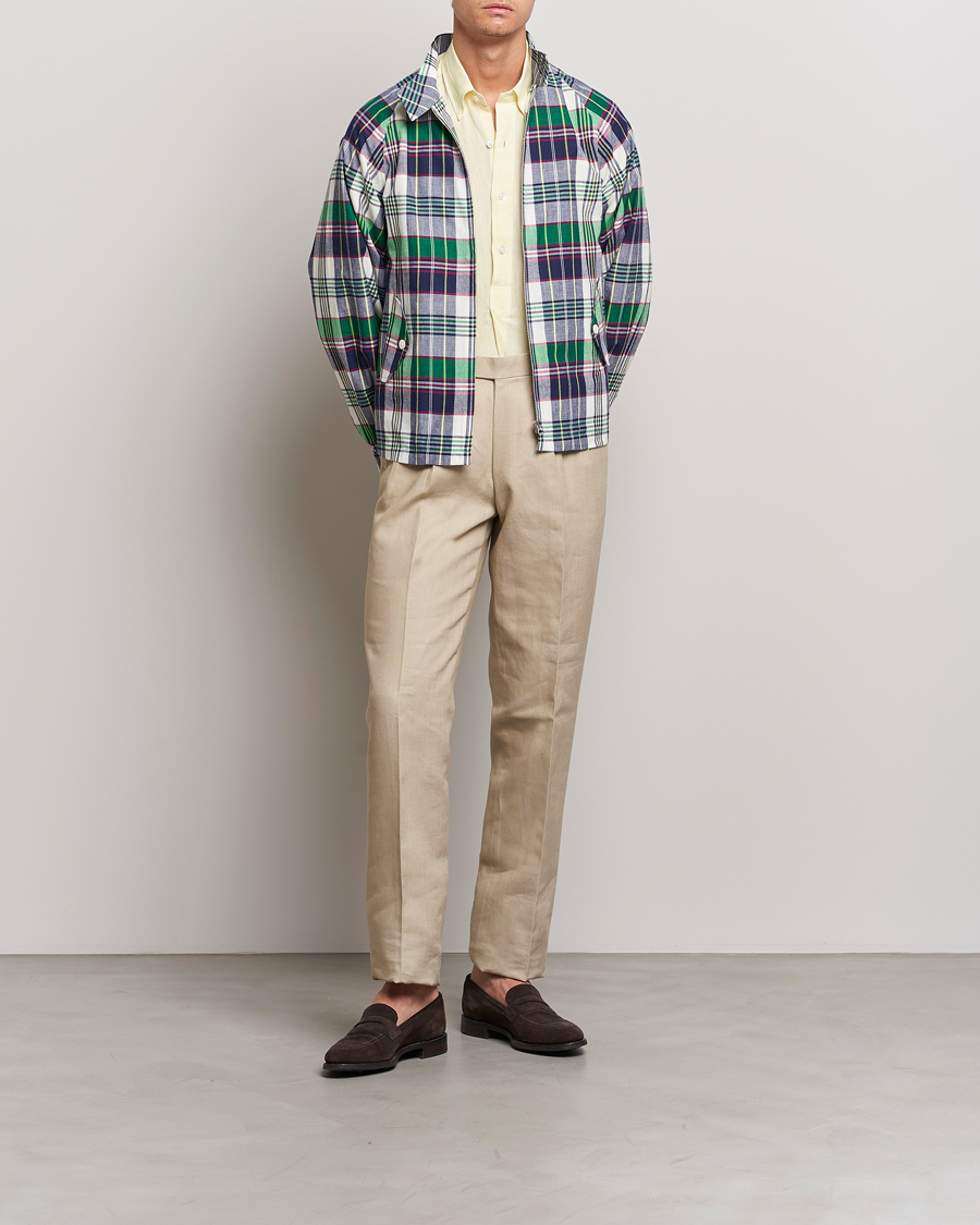 Homme | Manteaux Et Vestes | Beams F | Driving Blouson Blue Madras