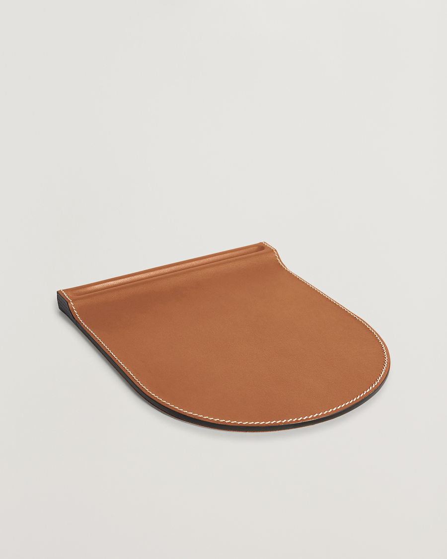 Homme | Pour La Maison | Ralph Lauren Home | Brennan Leather Mouse Pad Saddle Brown