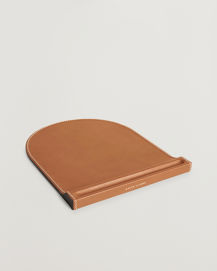 Homme |  | Ralph Lauren Home | Brennan Leather Mouse Pad Saddle Brown