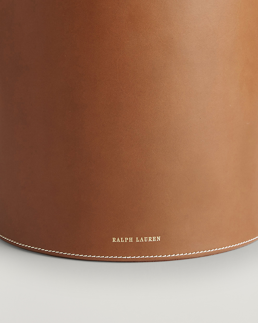Homme |  | Ralph Lauren Home | Brennan Leather Waste Bin Saddle Brown