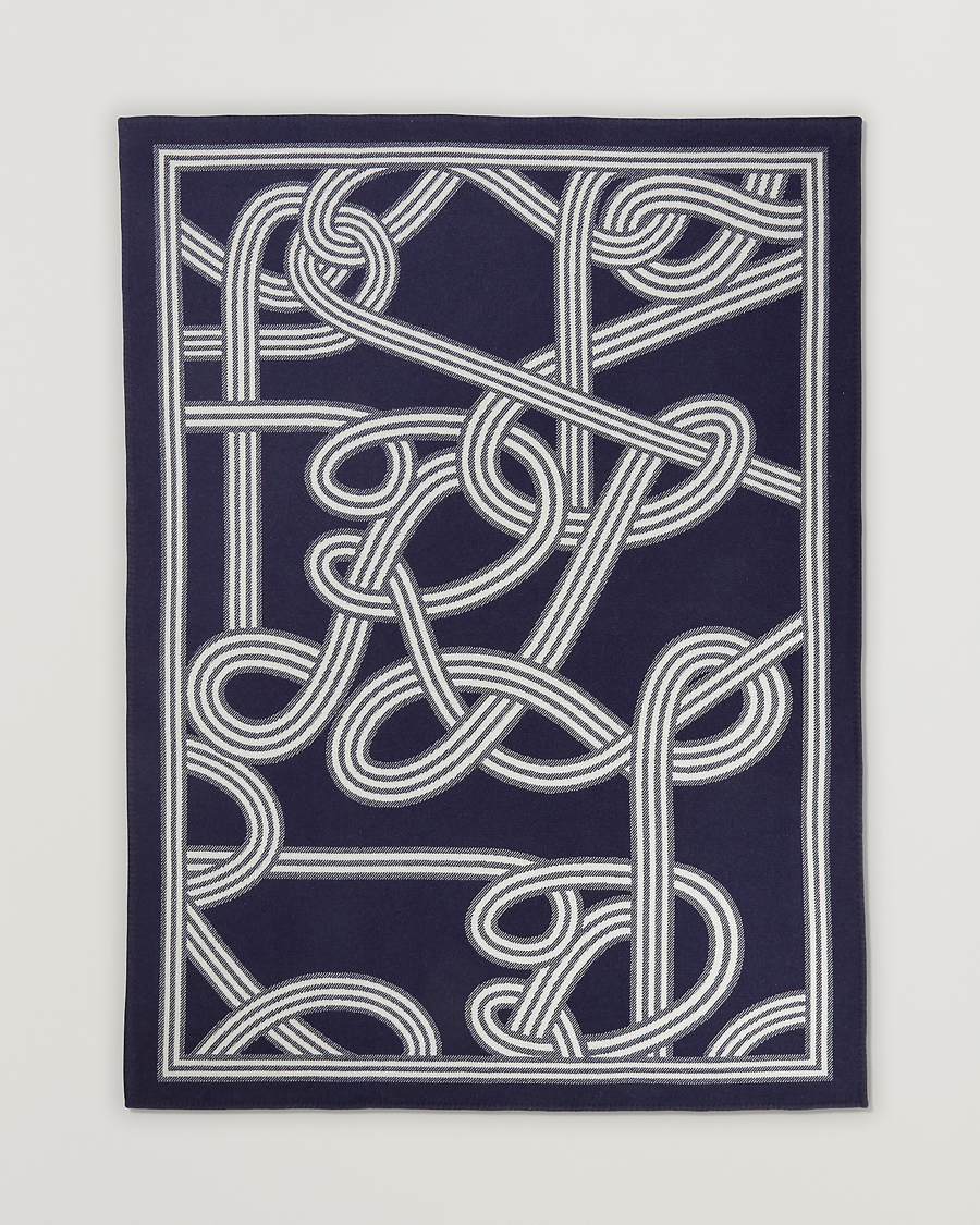 Herre | Tekstiler | Ralph Lauren Home | Berken Wool/Cashmere Signature Logo Blanket Navy
