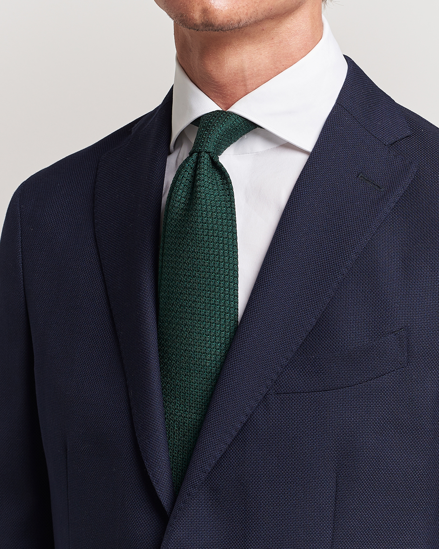 Homme | Accessoires | Eton | Grenadine Tie Dark Green