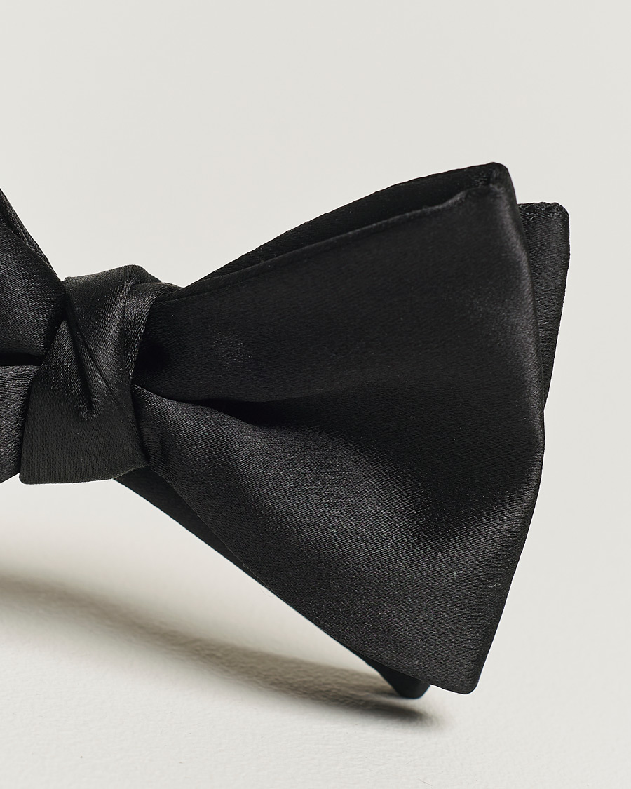 Homme | Eton Self-Tie Silk Bow Tie Black | Eton | Self-Tie Silk Bow Tie Black