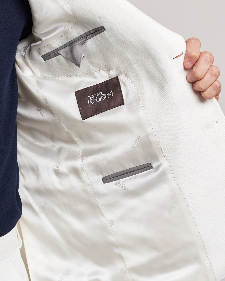 Homme | Blazers | Oscar Jacobson | Fogerty Linen Blazer White