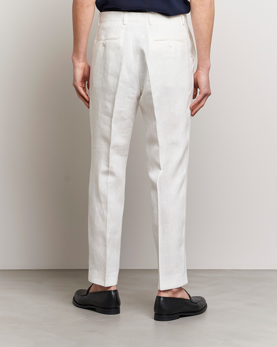 Homme | Pantalons | Oscar Jacobson | Deccan Linen Trousers White