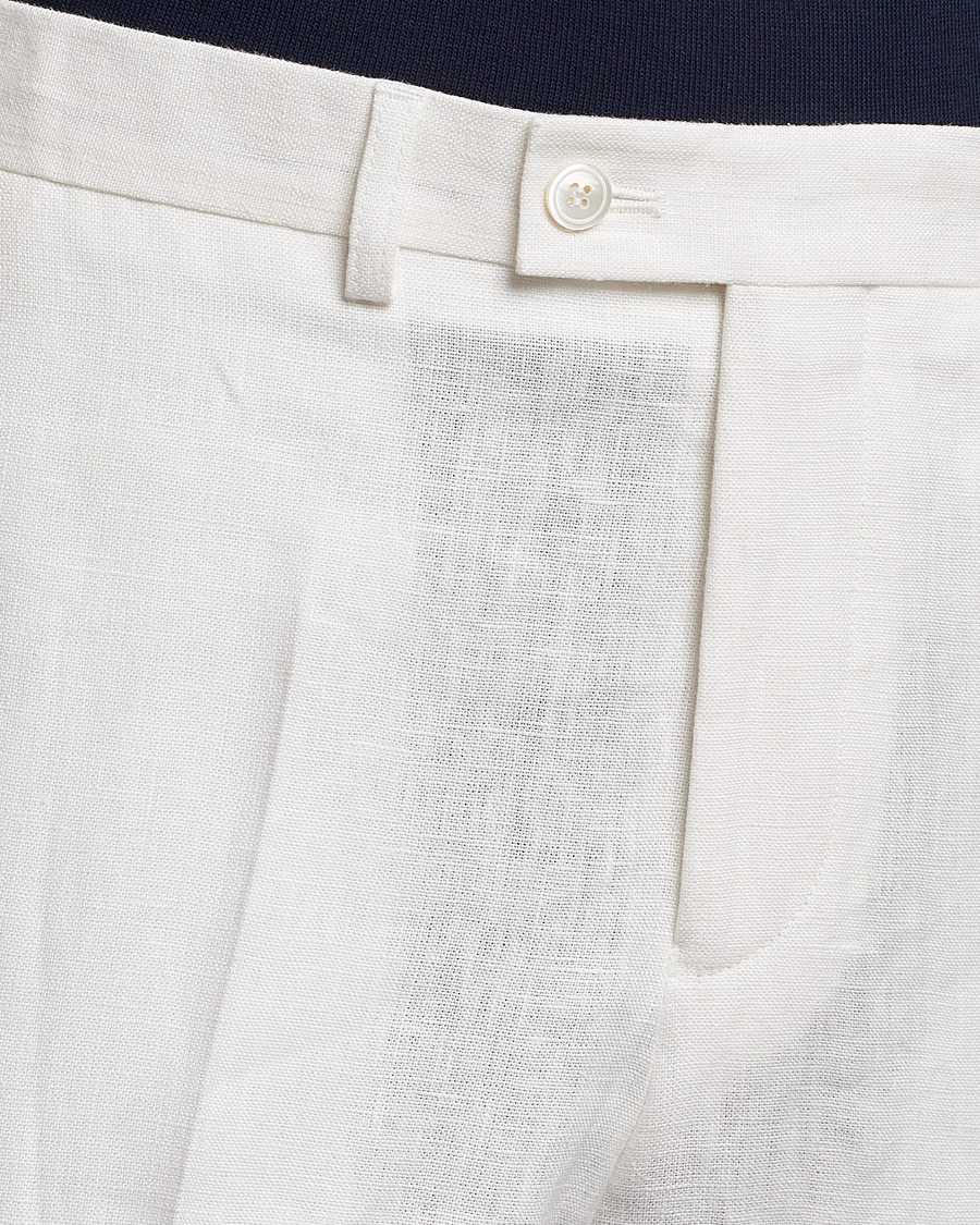 Homme | Pantalons | Oscar Jacobson | Deccan Linen Trousers White