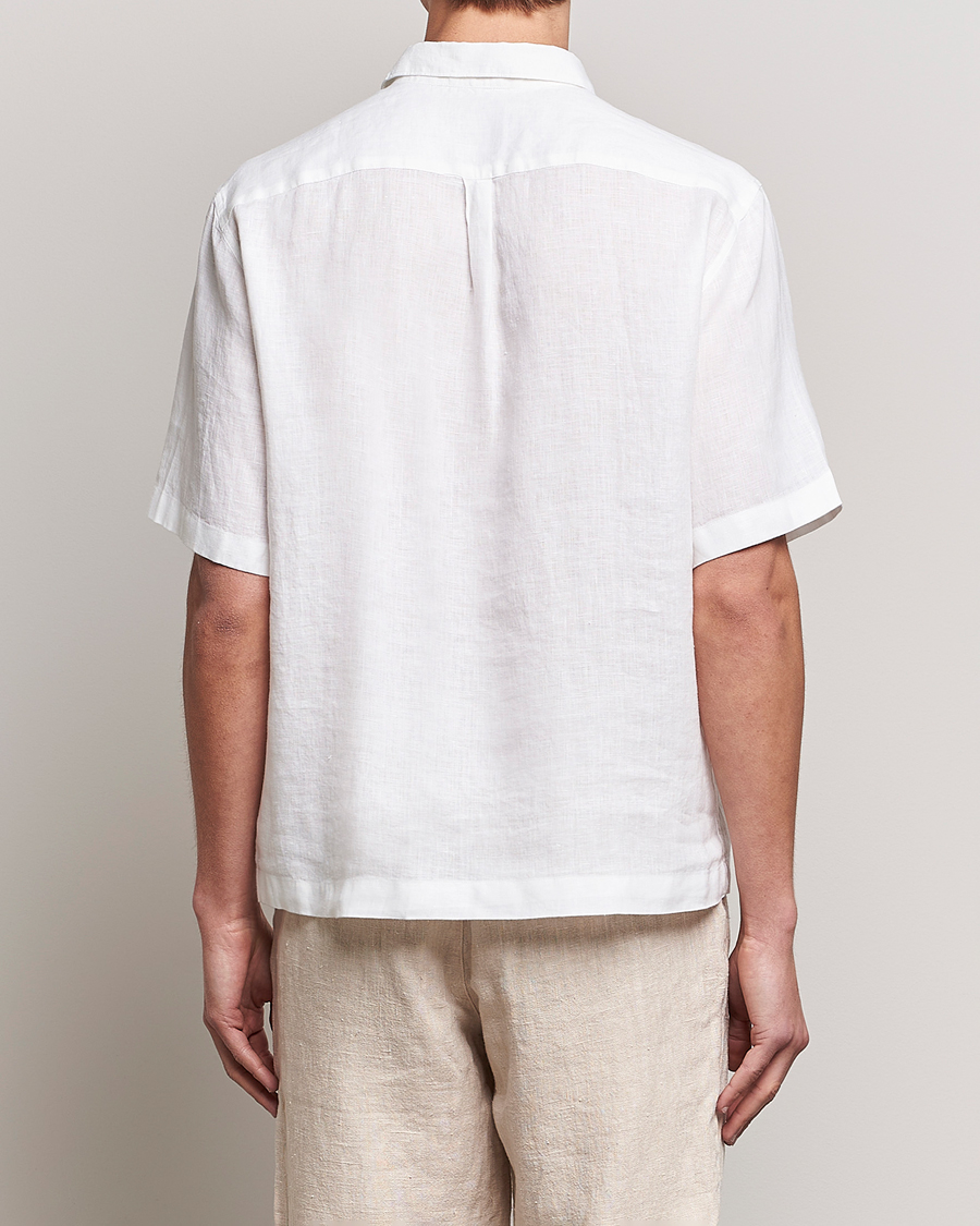 Homme | Chemises | Oscar Jacobson | Regular Fit City Signature Linen Shirt White
