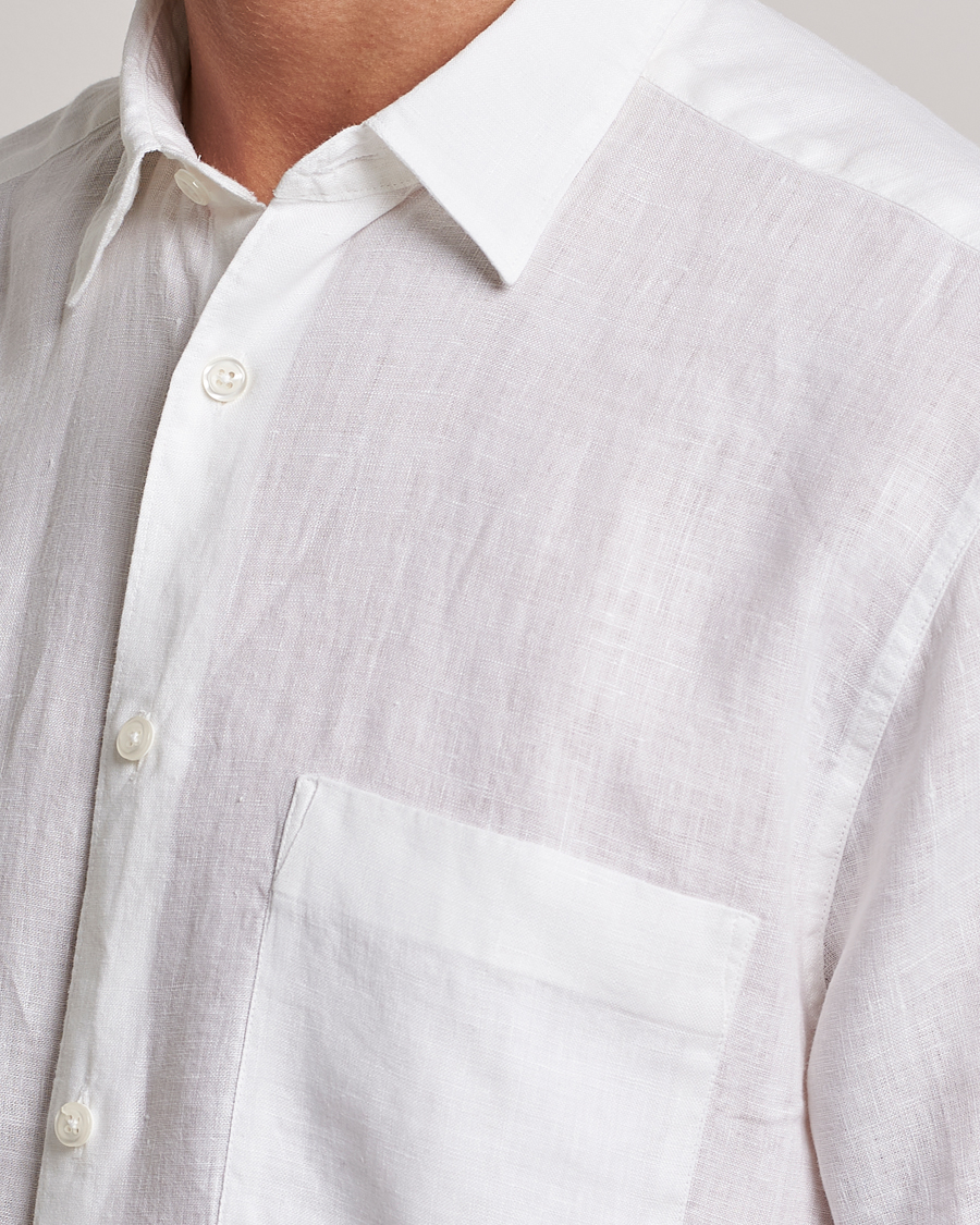 Homme | Chemises | Oscar Jacobson | Regular Fit City Signature Linen Shirt White