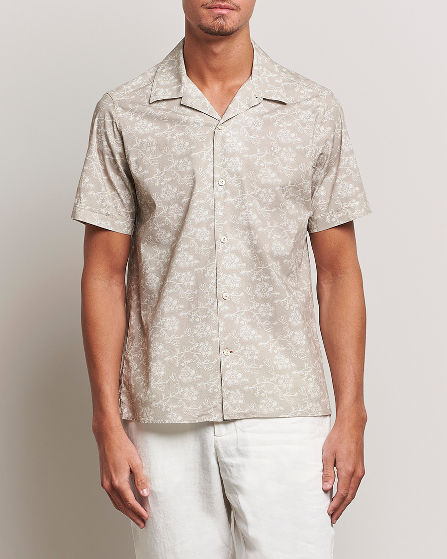 Homme | Chemises | Morris | Printed Short Sleeve Shirt Khaki