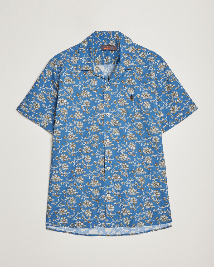 Homme | Chemises | Morris | Printed Short Sleeve Shirt Blue