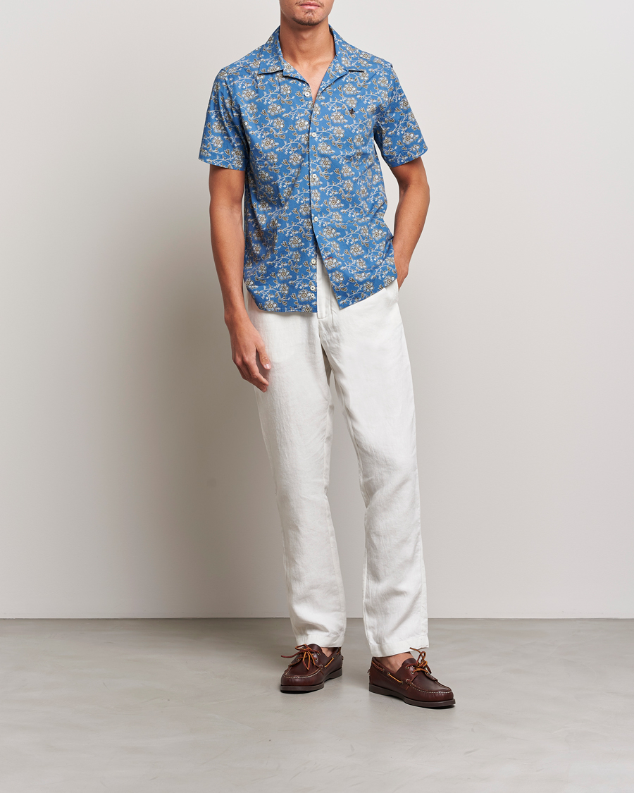 Homme | Chemises | Morris | Printed Short Sleeve Shirt Blue