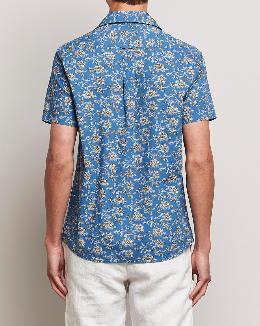 Homme | Chemises | Morris | Printed Short Sleeve Shirt Blue
