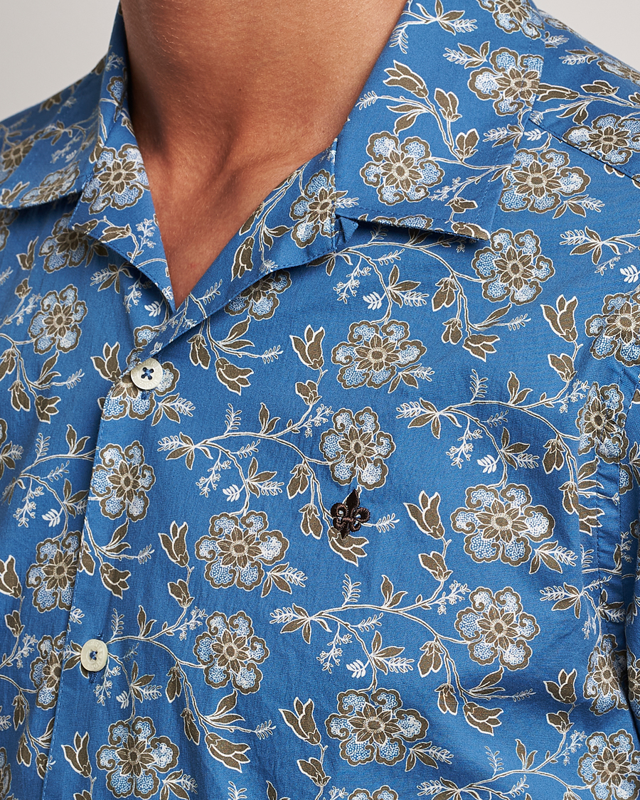 Homme | Chemises | Morris | Printed Short Sleeve Shirt Blue