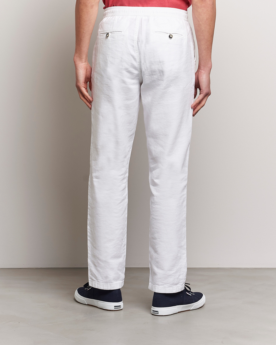 Homme | Pantalons | Morris | Fenix Linen Drawstring Trousers White