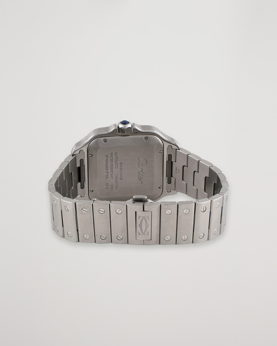 Homme | Pre-Owned & Vintage Watches | Cartier Pre-Owned | Santos De Cartier Steel White