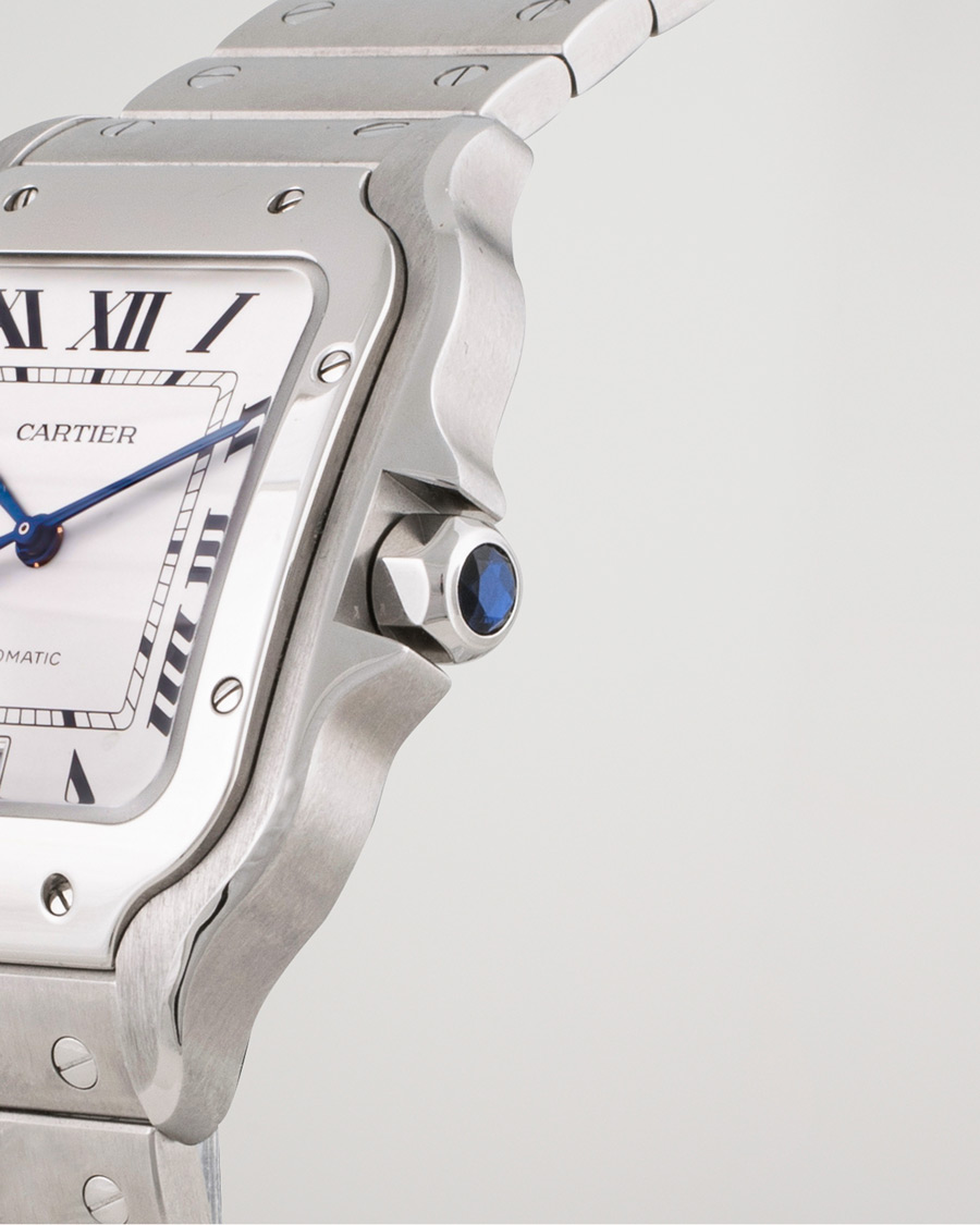 Homme | Pre-Owned & Vintage Watches | Cartier Pre-Owned | Santos De Cartier Steel White