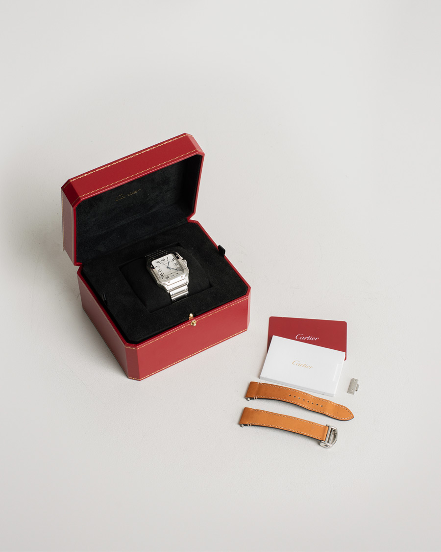 Homme | Pre-Owned & Vintage Watches | Cartier Pre-Owned | Santos De Cartier Steel White