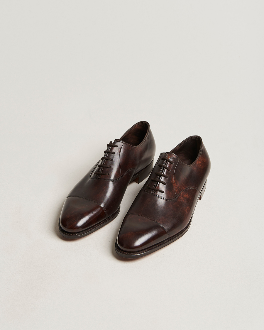 Homme | Chaussures Faites Main | John Lobb | City II Oxford Dark Brown Calf
