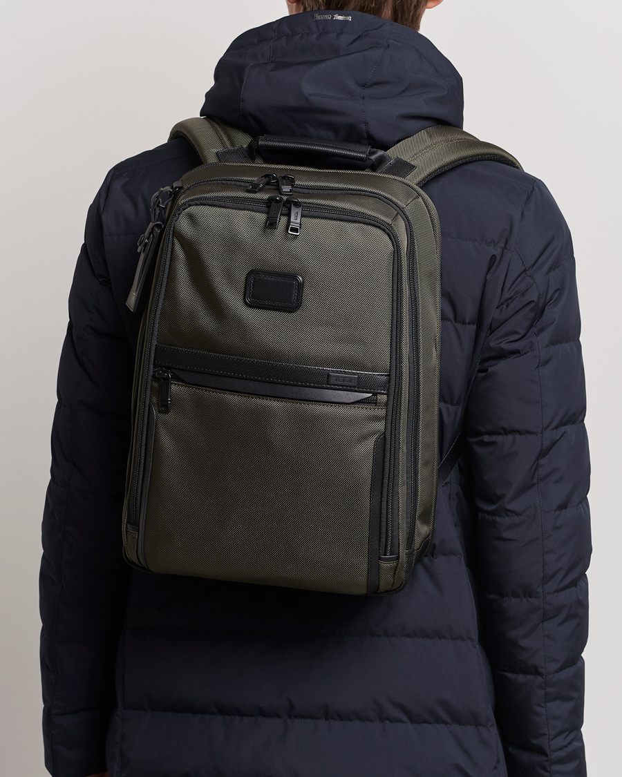 Homme | TUMI Alpha 3 Slim Backpack Olive Night | TUMI | Alpha 3 Slim Backpack Olive Night