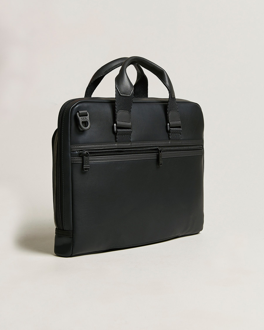 Homme | TUMI Alpha Bravo Academy Leather Brief Black | TUMI | Alpha Bravo Academy Leather Brief Black