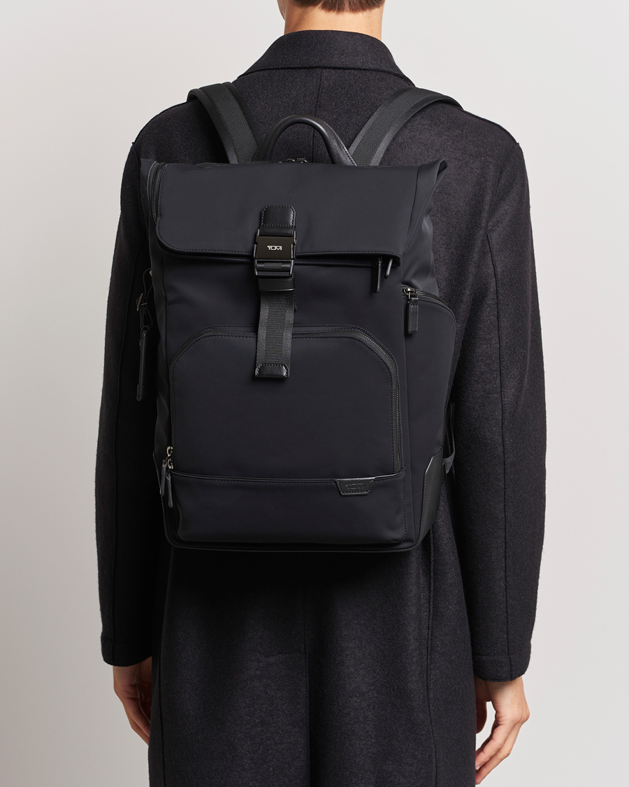 Homme | TUMI Harrison Osborn Roll Top Backpack Black | TUMI | Harrison Osborn Roll Top Backpack Black
