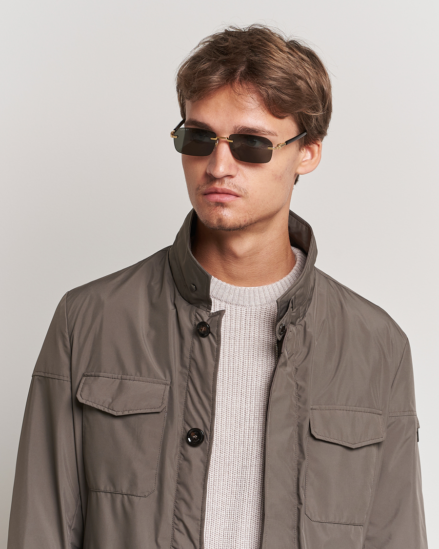 Homme | Lunettes De Soleil | Gucci | GG1221S Sunglasses Gold/Black