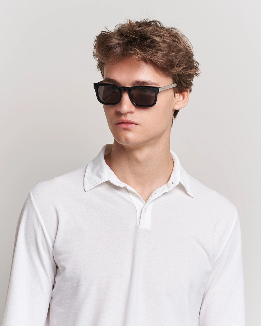 Men |  | Saint Laurent | SL 581 Sunglasses Black/Silver