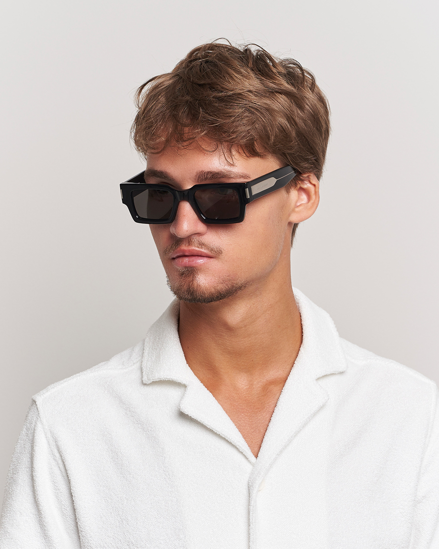 Homme |  | Saint Laurent | SL 572 Sunglasses Black/Crystal