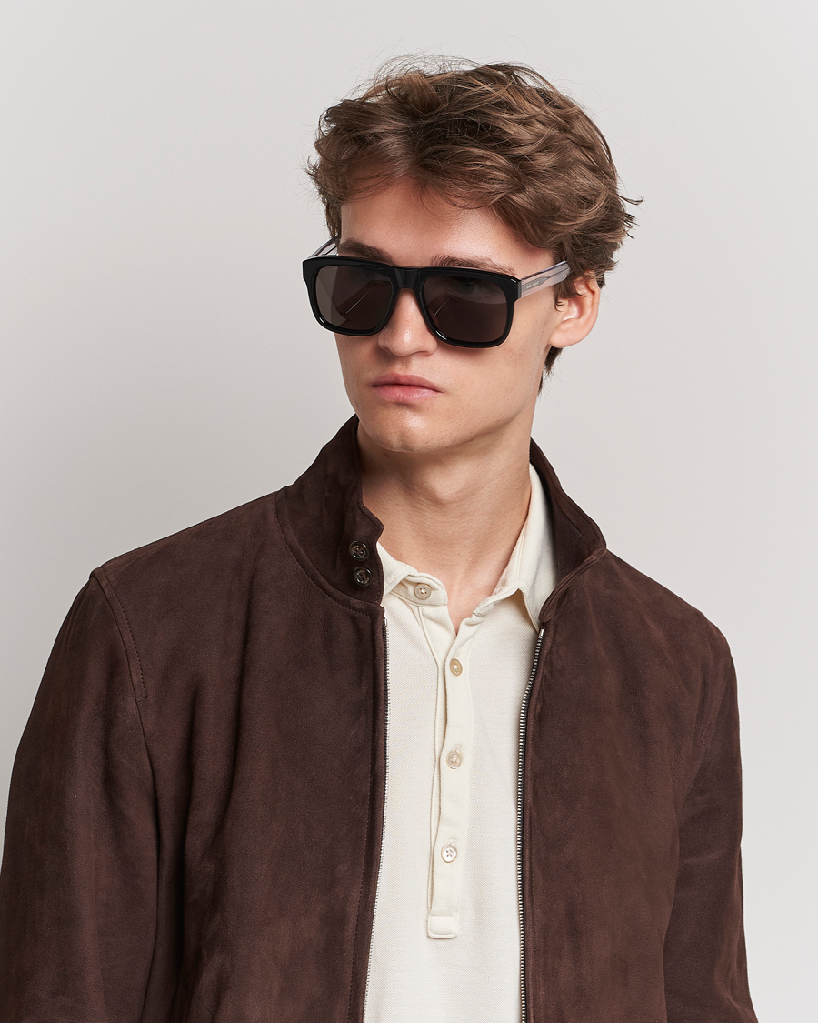 Homme | Saint Laurent SL 558 Sunglasses Black/Crystal | Saint Laurent | SL 558 Sunglasses Black/Crystal