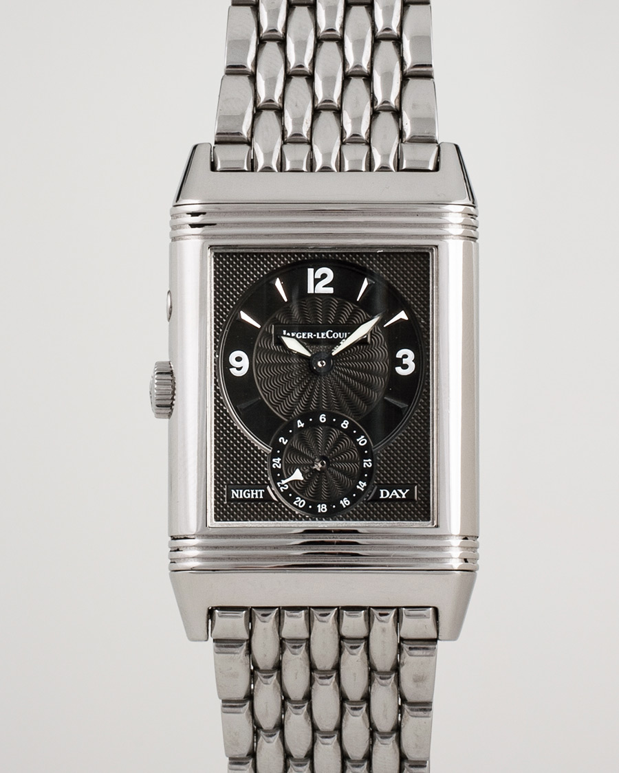 Homme |  | Jaeger-LeCoultre Pre-Owned | Reverso Duoface 270.8.54 Steel Silver Black