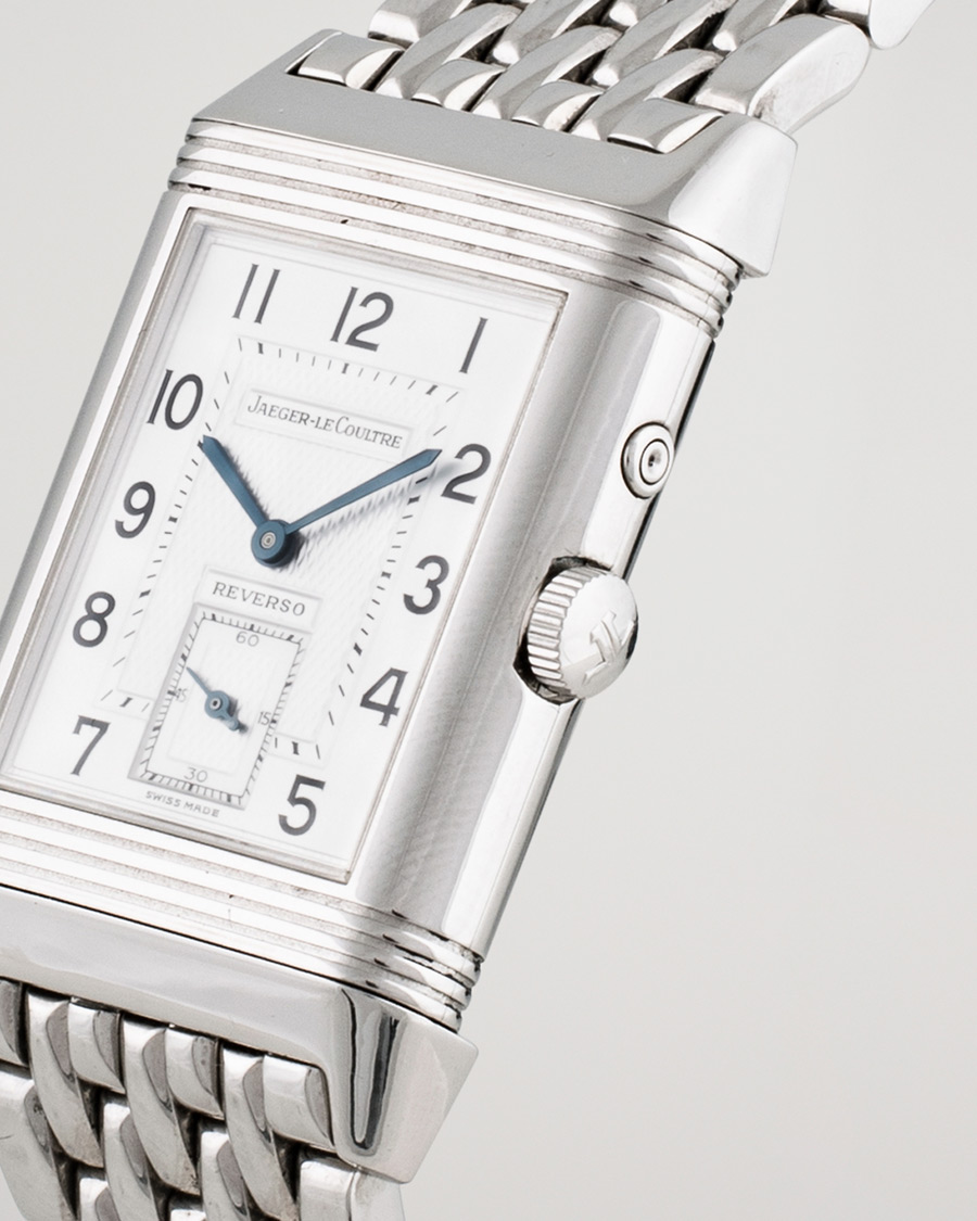 Homme | Pre-Owned & Vintage Watches | Jaeger-LeCoultre Pre-Owned | Reverso Duoface 270.8.54 Steel Silver Black
