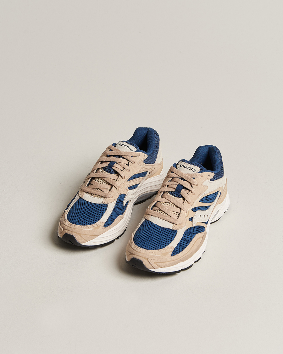 Homme | Saucony Progrid Omni 9 Running Sneaker Beige/Blue | Saucony | Progrid Omni 9 Running Sneaker Beige/Blue