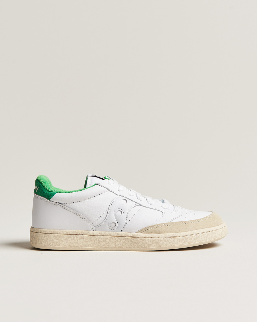 Homme | Saucony Jazz Court Leather Sneaker White/Green | Saucony | Jazz Court Leather Sneaker White/Green