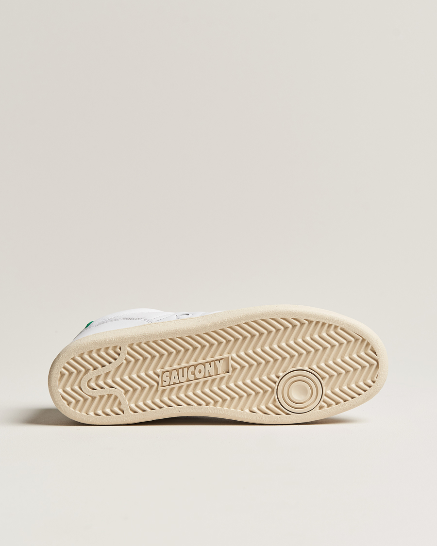 Homme | Saucony Jazz Court Leather Sneaker White/Green | Saucony | Jazz Court Leather Sneaker White/Green