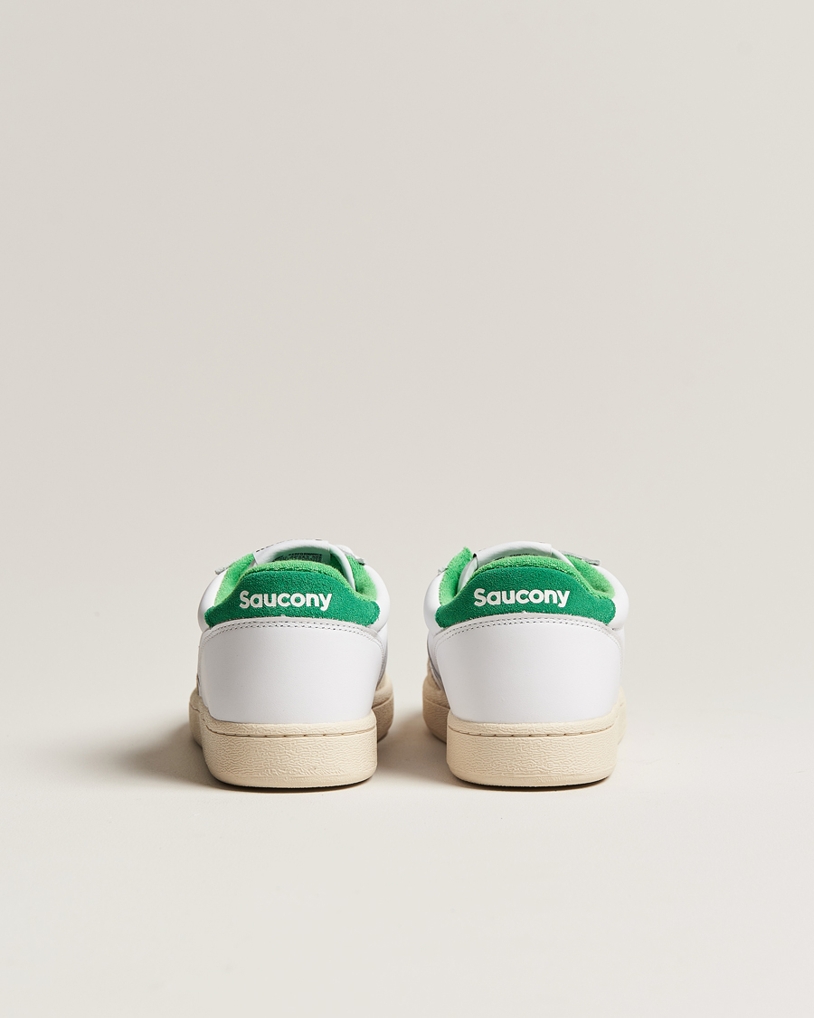 Homme | Saucony Jazz Court Leather Sneaker White/Green | Saucony | Jazz Court Leather Sneaker White/Green
