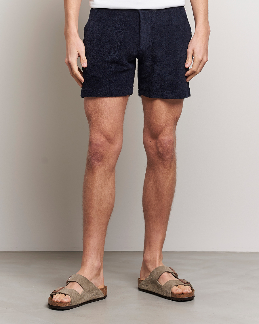 Homme | Shorts | Orlebar Brown | Bulldog Towelling Shorts Night Iris