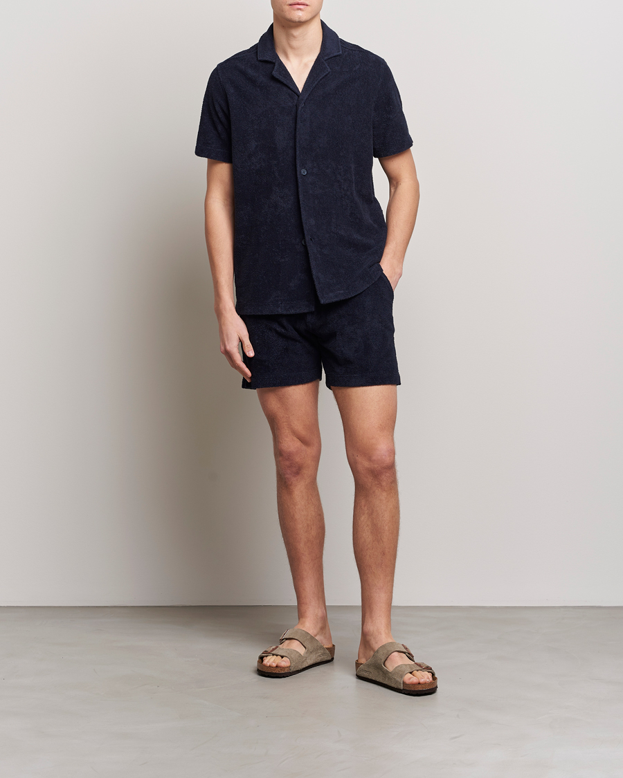 Homme | Chemises | Orlebar Brown | Howell Short Sleeve Terry Shirt Night Iris