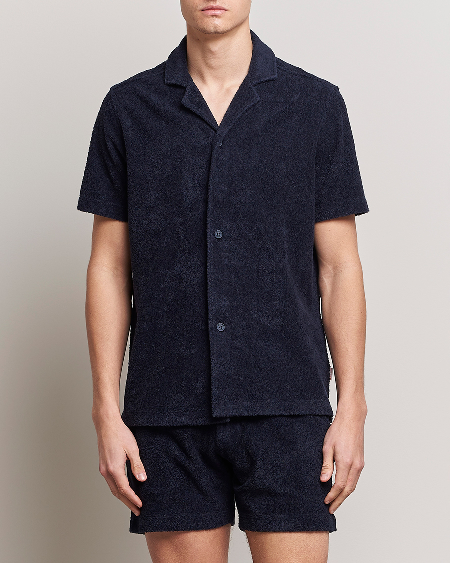 Homme | Chemises | Orlebar Brown | Howell Short Sleeve Terry Shirt Night Iris