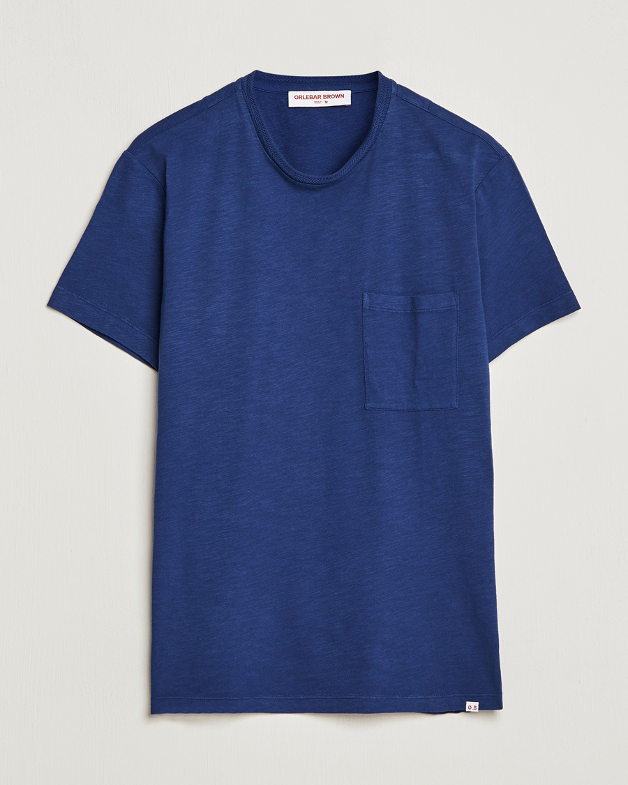 Homme | T-shirts | Orlebar Brown | OB Classic Garment Dyed Cotton T-Shirt Lagoon Blue