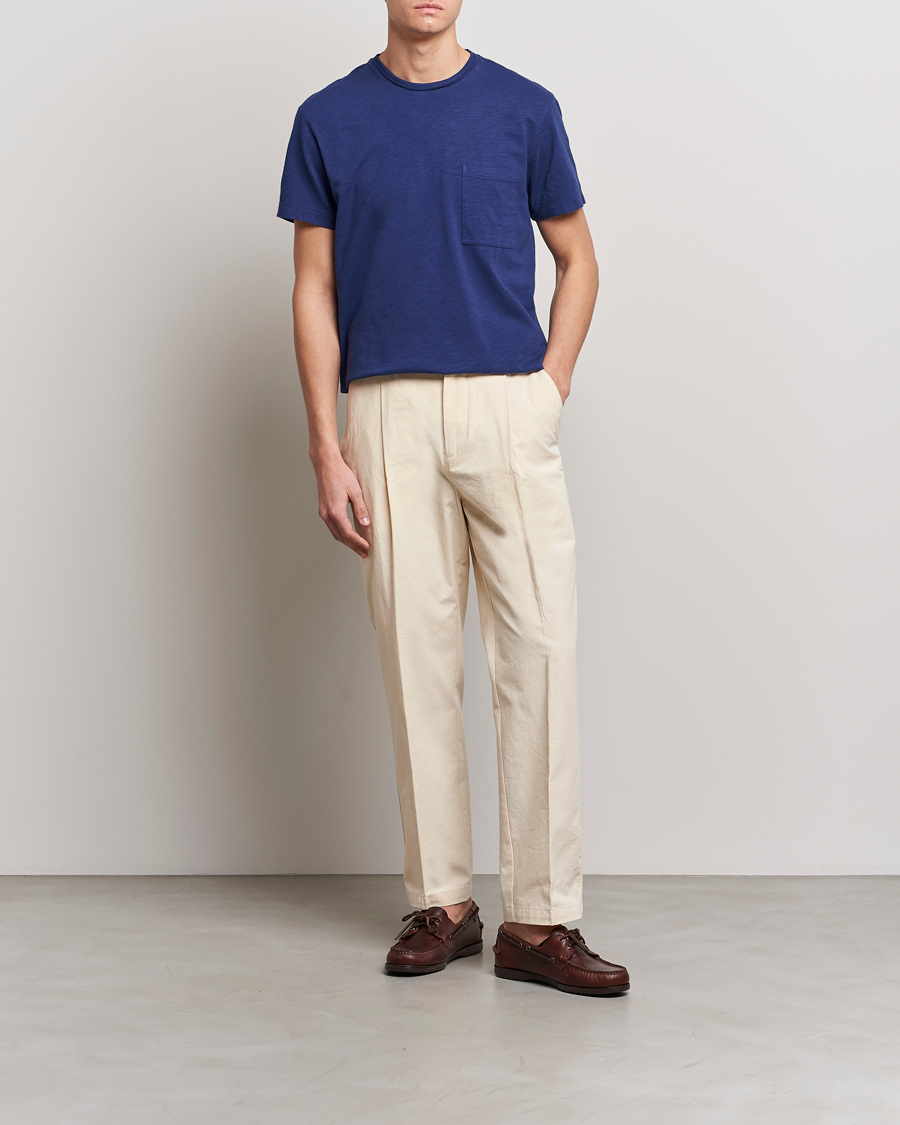 Homme | T-shirts | Orlebar Brown | OB Classic Garment Dyed Cotton T-Shirt Lagoon Blue