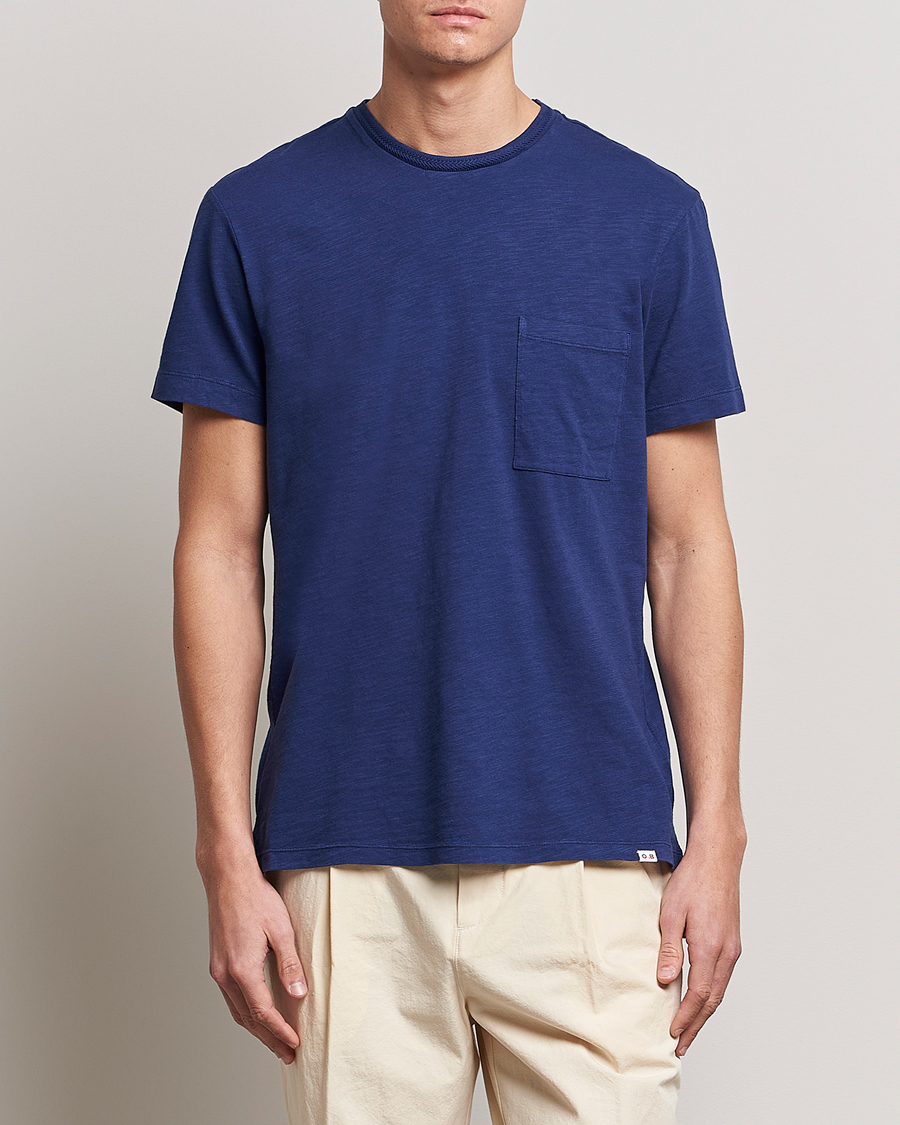 Homme | T-shirts | Orlebar Brown | OB Classic Garment Dyed Cotton T-Shirt Lagoon Blue