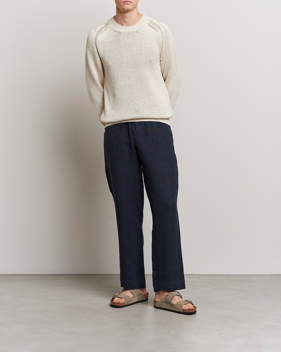 Homme | Pulls Et Tricots | Orlebar Brown | Lippen Organic Cotton Sweatshirt White Sand