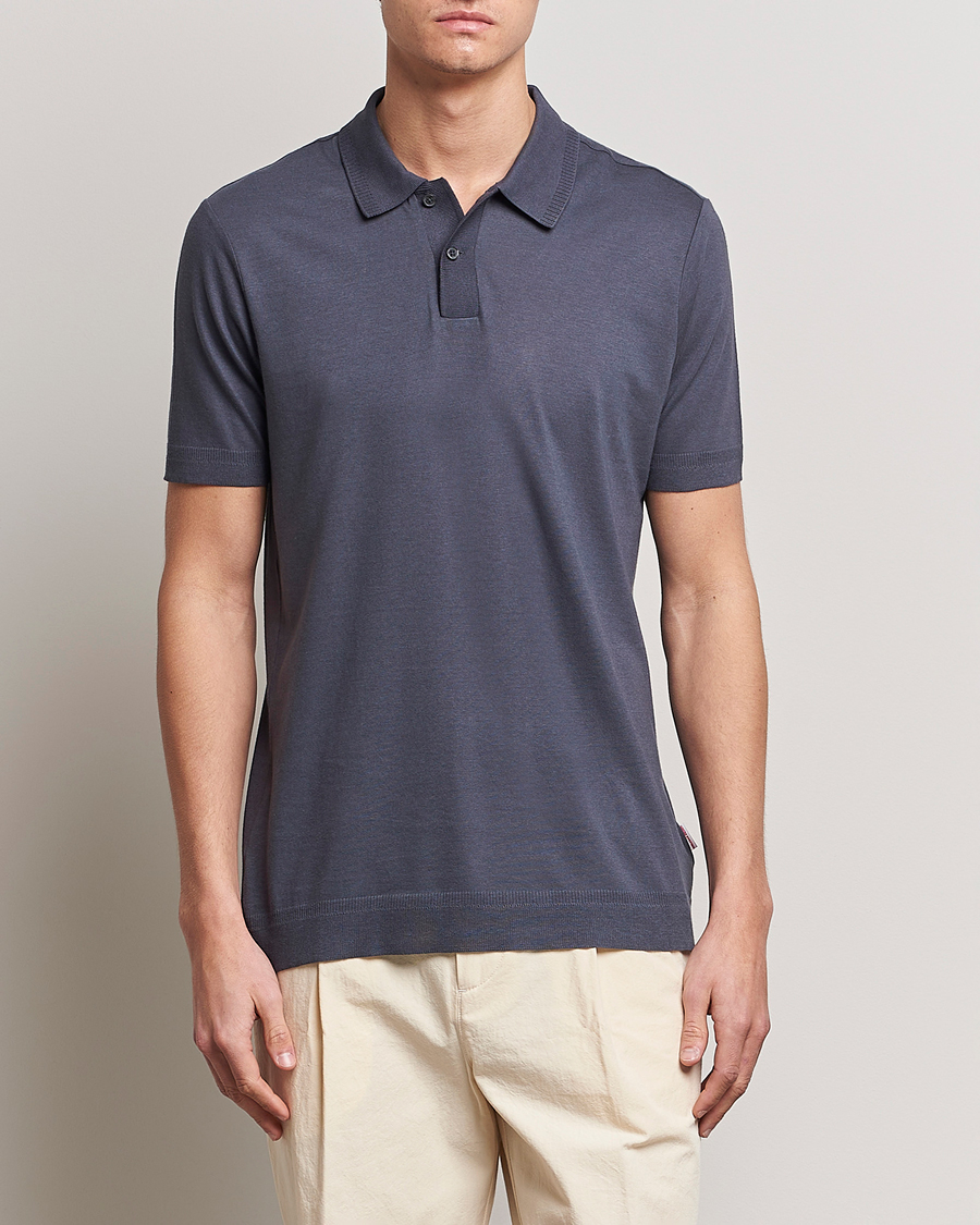 Homme | Polos | Orlebar Brown | Jarrett Knitted Rib Polo Piranha Grey