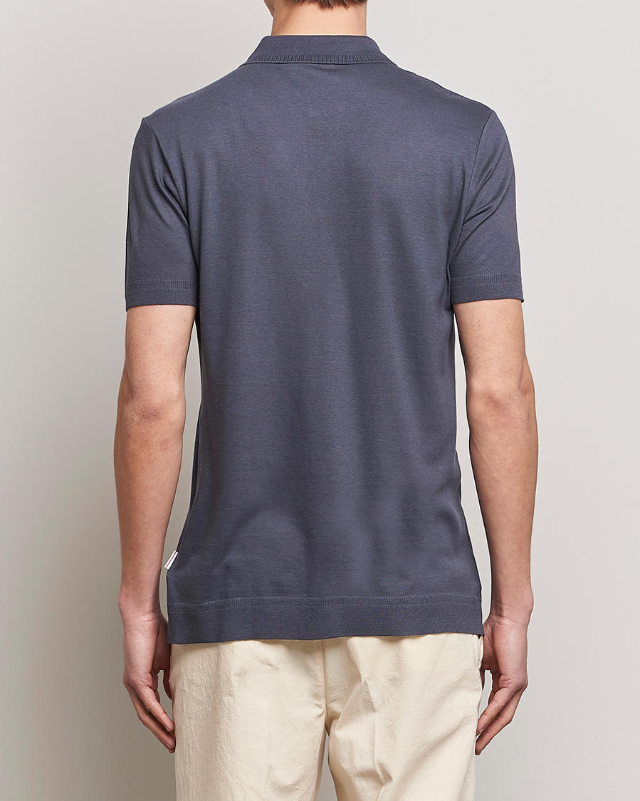 Homme | Polos | Orlebar Brown | Jarrett Knitted Rib Polo Piranha Grey